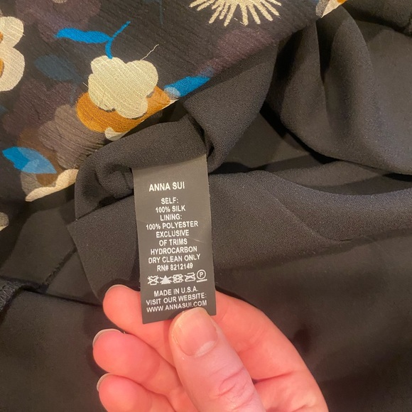 Anna Sui Silk Floral Dress - Picture 5 of 5